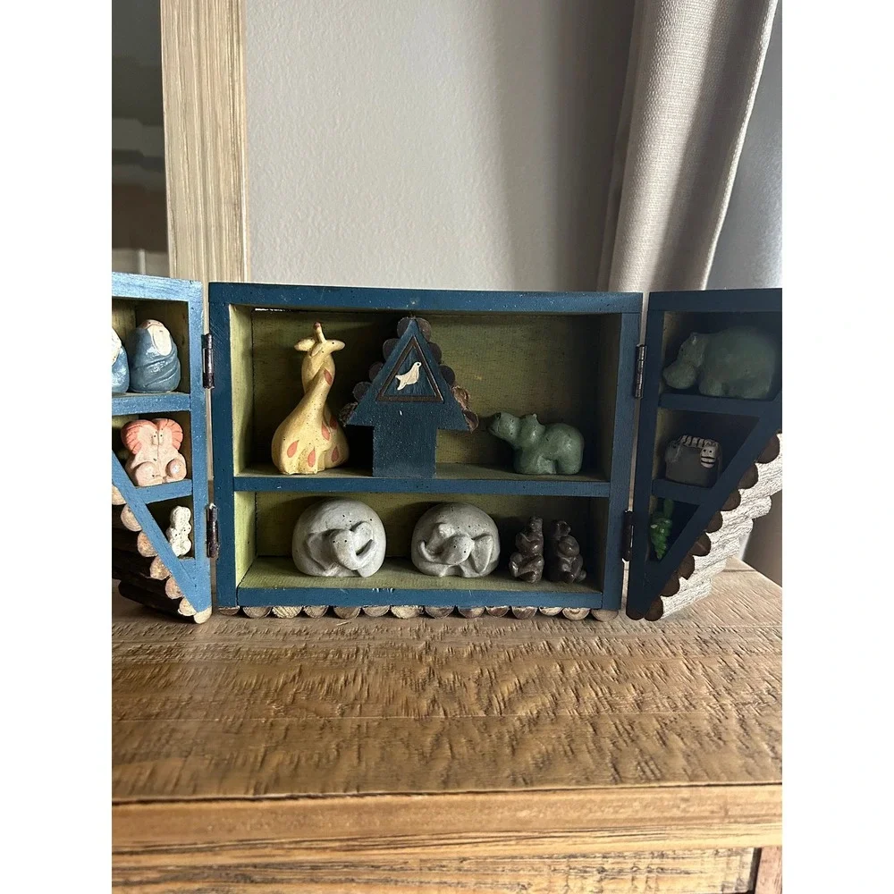 Vintage rustic Noah's ark‎ decor-handcrafted baby nursery decor